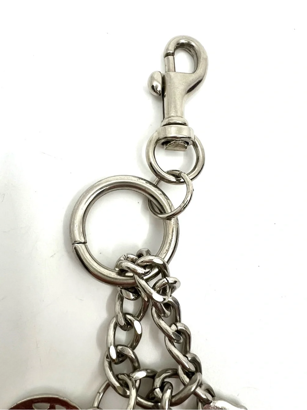 Coach Horse And Carriage Silver Tone Bag Charm Key Chain
